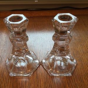 🍃🍂Pair of Full Lead Crystal candle holders